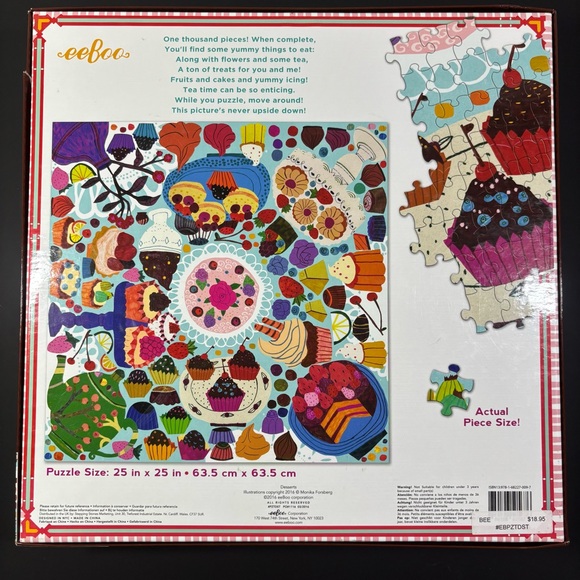 Desserts 1000 Piece Jigsaw Puzzle by Eeboo - Picture 2 of 6